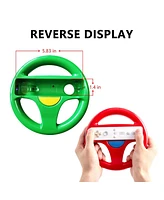 2 Pack Racing Steering Wheel for Wii and Wii U – Compatible with Mario Kart and Other Racing Games, Ergonomic Design for Comfortable Gameplay