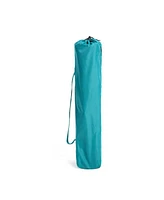 High-back lawn chair, 250lbs, portable, cup holder - blue