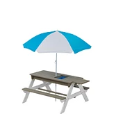 Kids picnic/sand/water table with umbrella