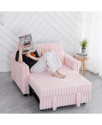 Modern 3-in-1 Sofa Bed: Loveseat, Sleeper, and Futon with Pillows