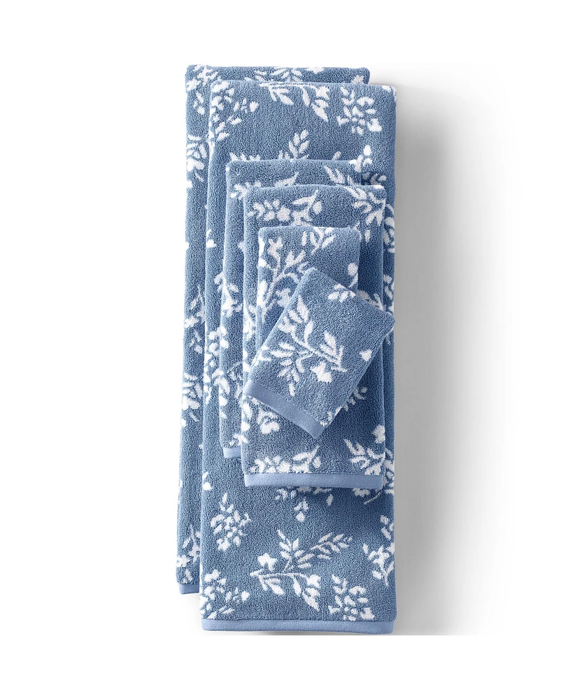 Lands' End Cotton Jacquard 6-Piece Bath Towel Set
