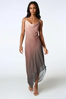 Bebe Women's Ombre Chiffon Cowl Dress