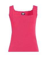 Lands' End Plus High Retention Square Neck Tank Sweater - Set Top