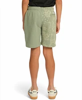 Sovereign Code Little and Big Boys Fleece Print Blocked Shorts