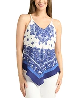 Bcx Juniors' Printed V-Neck Scarf Camisole