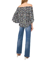 Vince Camuto Women's Printed Off-The-Shoulder Top