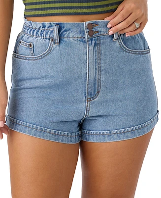 O'Neill Juniors' Tasia Stretch-Waist Denim Shorts