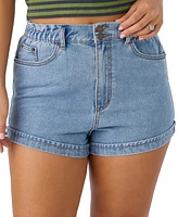 O'Neill Juniors' Tasia Stretch-Waist Denim Shorts