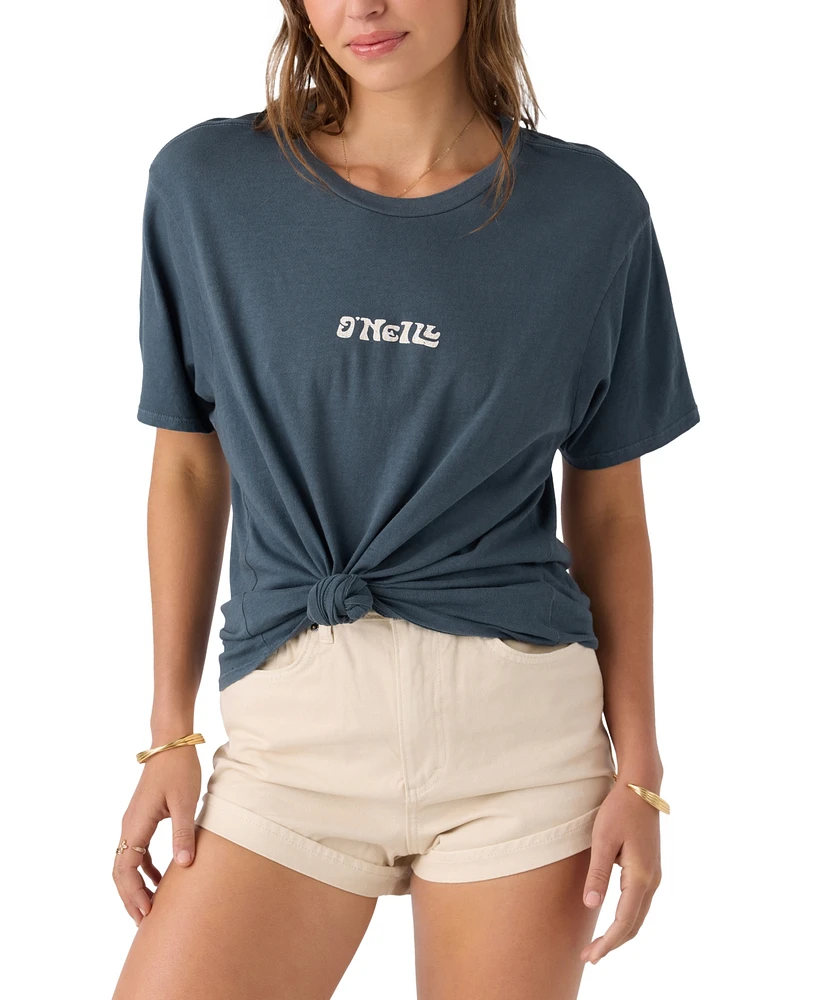 O'Neill Juniors' Island Palms Short-Sleeve Cotton Graphic T-Shirt