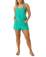 O'Neill Juniors' Summerlin Cotton and Linen Sleeveless Romper