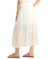 Bcx Juniors' Smocked-Waist Tiered Maxi Skirt