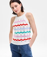 On 34th Women's Zigzag Halter Sweater Tank, Exclusively at Macy's