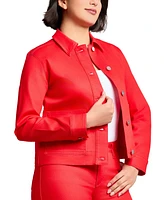 Jones New York Women's Patch-Pocket Denim Jacket