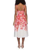Alex & Sophia Juniors' Floral-Print Bustier Dress