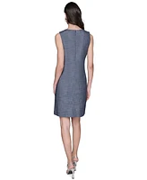 Karl Lagerfeld Paris Women's Bow-Front Sleeveless Dress