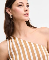 I.n.c. International Concepts Women's Striped One-Shoulder Top, Exclusively at Macy's