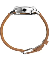 Timex Men's Mechanical Automatic Brown Leather Strap Watch, 40mm