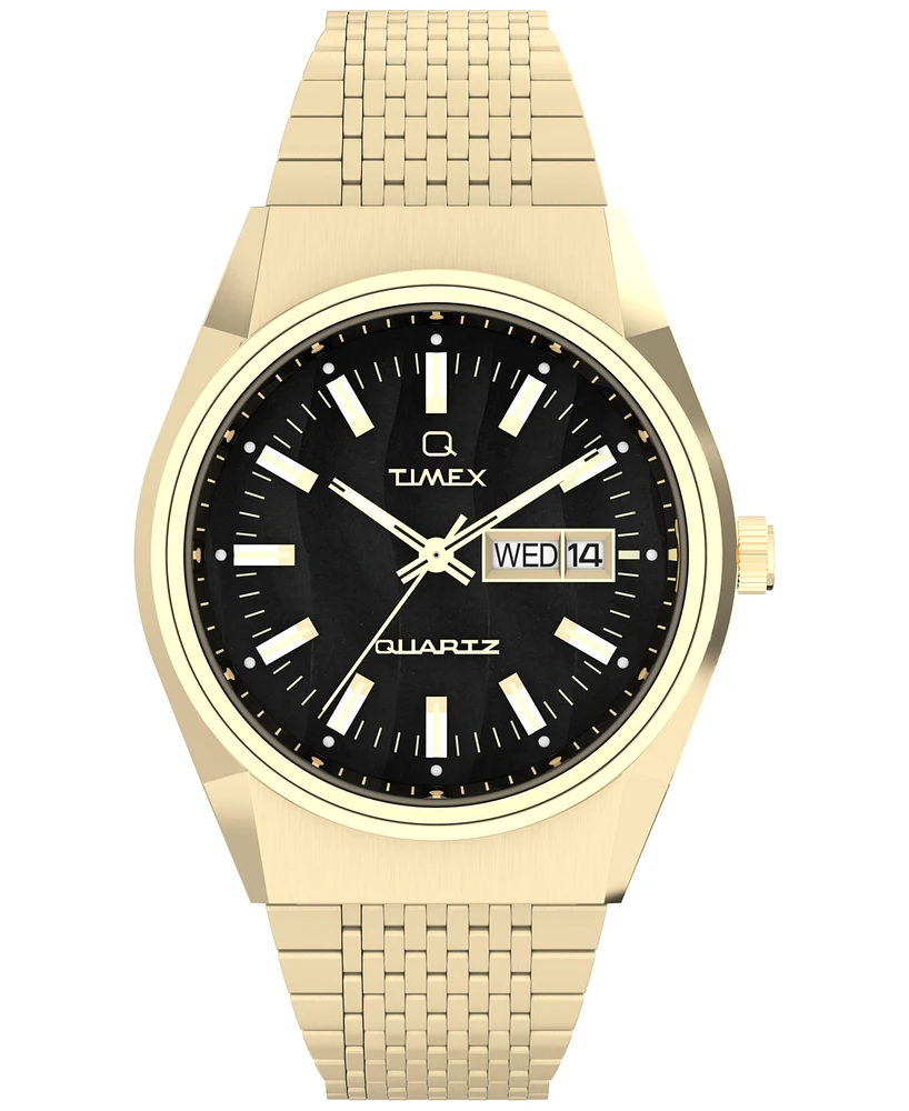 Timex Men's Analog Gold-Tone Stainless Steel Watch, 38mm