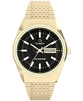 Timex Men's Analog Gold-Tone Stainless Steel Watch, 38mm