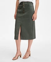 On 34th Women's Button-Fly Midi Skirt, Exclusively at Macy's