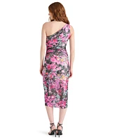 Steve Madden Women's Sacha Printed Lace One-Shoulder Sheath Dress
