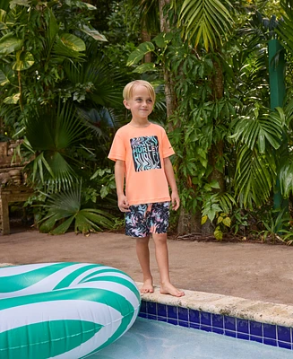Hurley Little Boys Palm Beach Swim Top & Shorts, 2 Piece Set