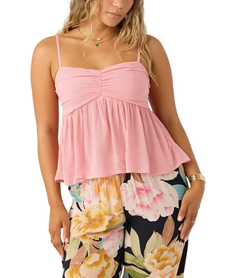O'Neill Juniors' Reeta Solid Woven Tank Top
