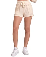 Elan Women's Cotton Gauze Drawstring Shorts