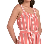 Elan Women's Belted Tiered Maxi Dress