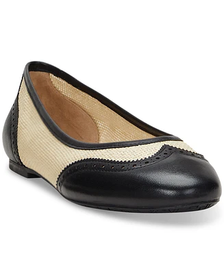 Lauren Ralph Women's Jayna Wingtip Ballet Flats