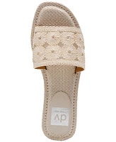 Dv Dolce Vita Women's Jessamine Floral Eyelet Raffia Flat Sandals