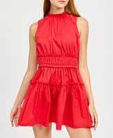 En Saison Women's Payton Bow-Back Mini Dress