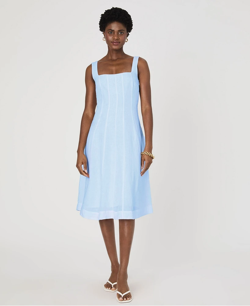French Connection Women's Birdie Square-Neck A-Line Dress