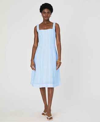French Connection Women's Birdie Square-Neck A-Line Dress