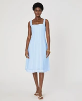 French Connection Women's Birdie Square-Neck A-Line Dress