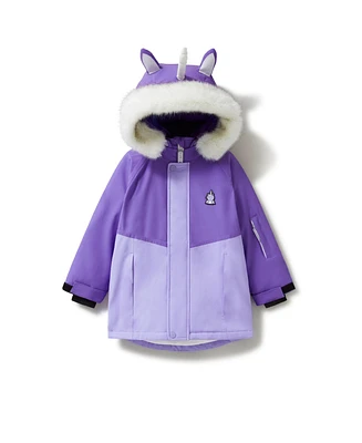 Roarsome Big Girls Sparkle the Unicorn Ski Jacket