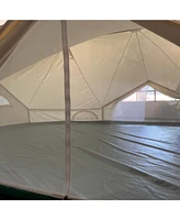 8-10 Person Canvas Bell Tent, Glamping, 4-Season Yurt, Family/Party Camping, 23x16,5ft