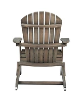 Rustic Acacia Folding Adirondack Chair