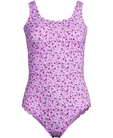 Lands' End Women's Tugless Scallop One Piece Swimsuit