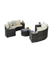 11-pc Half-Moon Patio Set