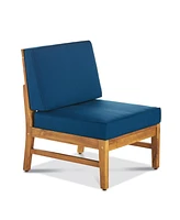5-Seater Acacia Wood Outdoor Sectional Sofa Set