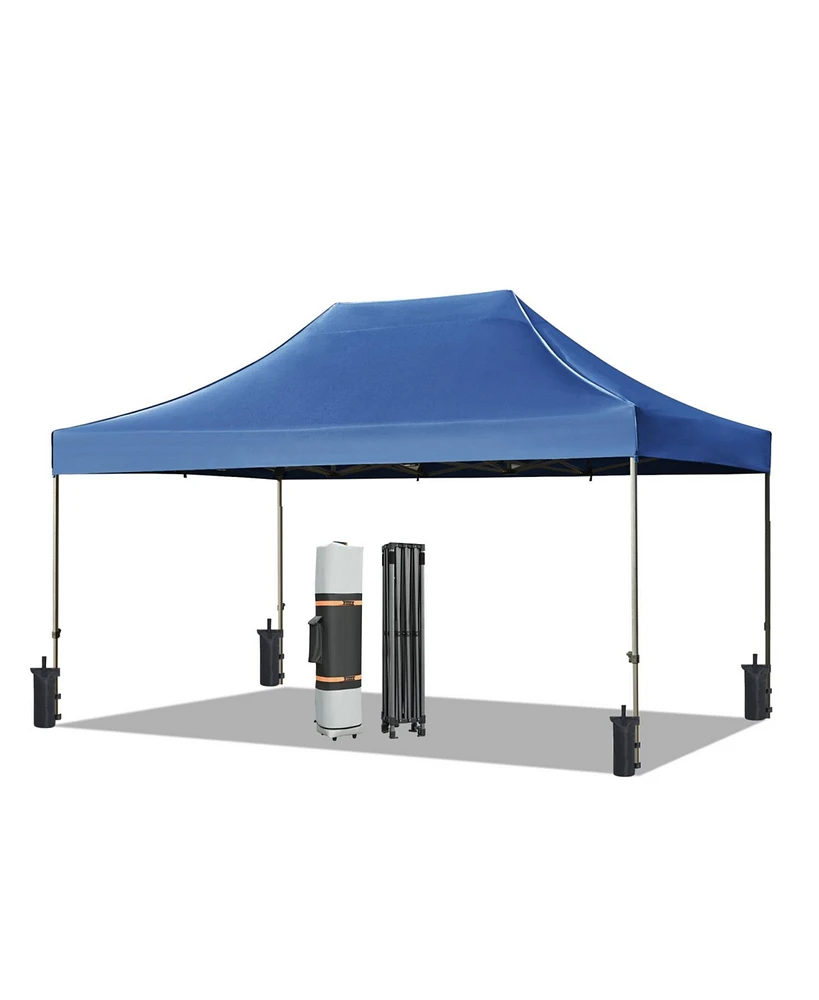 10x15 Pop-Up Canopy Tent, Waterproof, Uv Protection, Adjustable Height