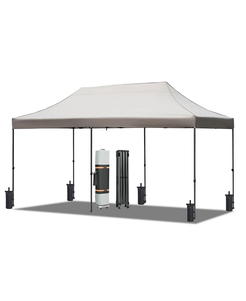 10x20 Pop-Up Canopy Tent, Heavy-Duty, Waterproof, Uv Protection, Includes 6 Sidewalls