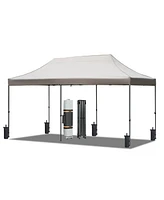 10x20 Pop-Up Canopy Tent, Heavy-Duty, Waterproof, Uv Protection, Includes 6 Sidewalls