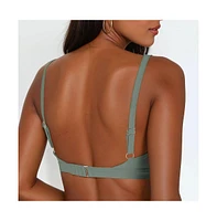 Calypsa Women's Adjustable Strap Clasp Swim Bra