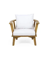 Acacia patio club chair, Waterproof cushions, 400lb capacity