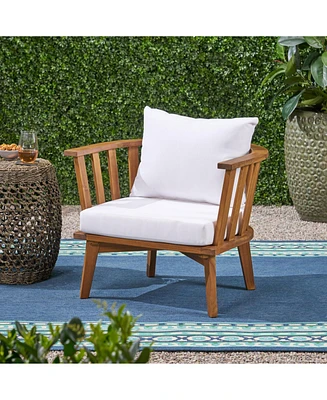 Acacia patio club chair, Waterproof cushions, 400lb capacity