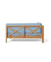 Acacia Wood Outdoor Sectional Sofa Set