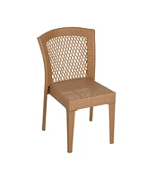 Stackable Rattan Patio Chairs - Set of 2