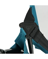 steel folding chair blue